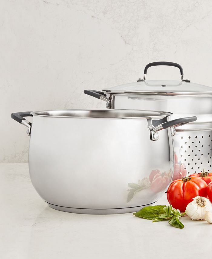 Belgique Stainless Steel 8Qt. Stock Pot with MultiUse Insert, Created for Macy's & Reviews