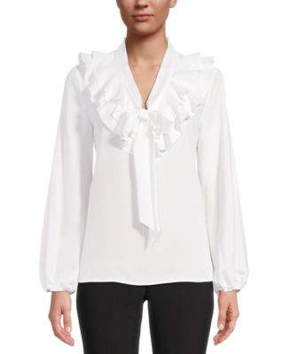 macy's ruffle blouse