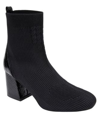 black stretch sock boots