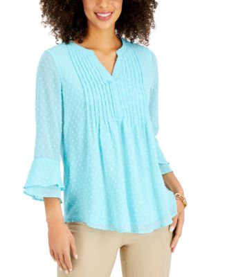 macys ruffle top