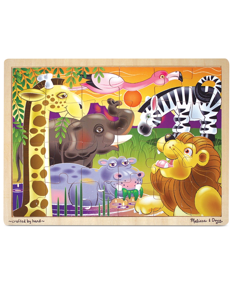 Melissa and Doug Kids Toy, African Plains 24 Piece Jigsaw Puzzle   Kids