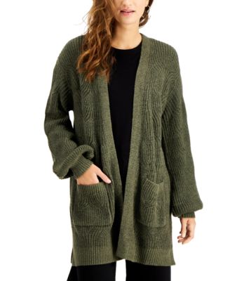 shaker stitch cardigan