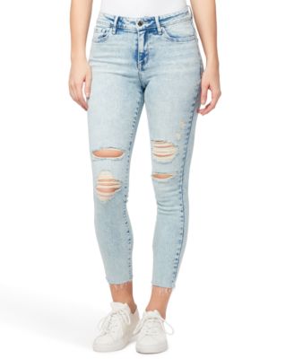 ripped mid rise jeans