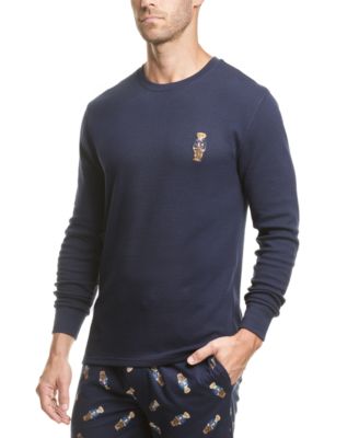 Tall Polo Bear Waffle-Knit Pajama Shirt 