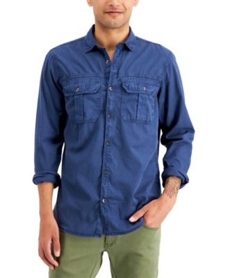 macys mens denim shirt