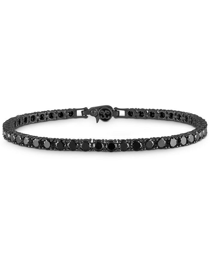Esquire Men S Jewelry Black Spinel Tennis Bracelet 16 1 2 Ct T W In Black Rhodium Plated Sterling Silver Created For Macy S Reviews Bracelets Jewelry Watches Macy S