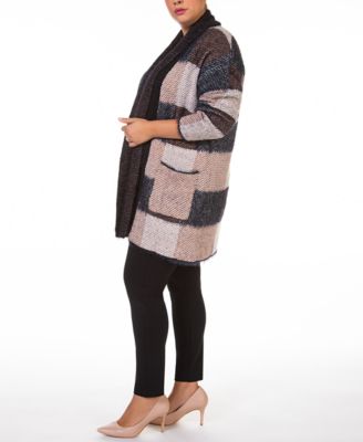 plus size eyelash cardigan