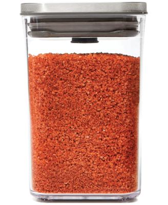 OXO Steel Pop Small Square Short 1,1-Сантиметровый Контейнер для хранения пищевых продуктов