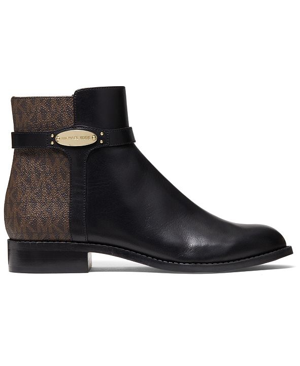 finley flat leather booties