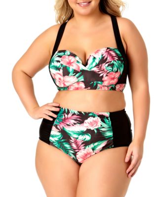 high waisted bikini underwire top