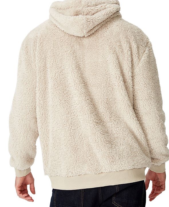 COTTON ON Men's Drop Shoulder Teddy Fleece Hooded Sweater & Reviews ...