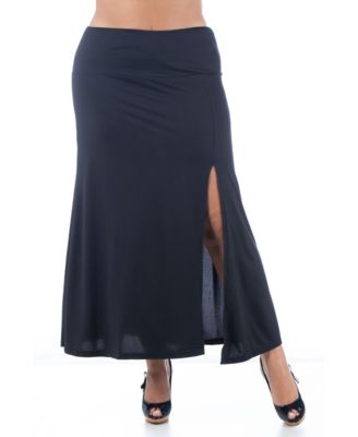 plus size maxi skirt with slits