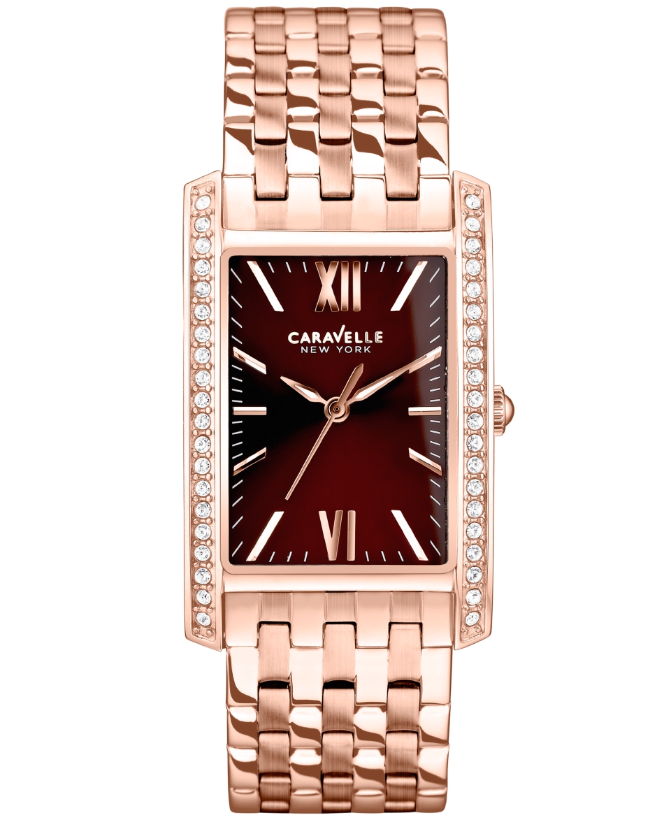 Caravelle New York by Bulova Womens Rose Gold Tone Stainless Steel Bracelet Watch 24mm 44L120   Watches   Jewelry & Watches