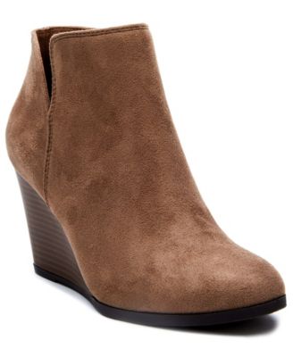 womens bootie wedges