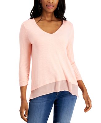 macys chiffon tops