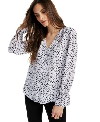 macys polka dot blouse