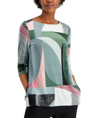 macy's petite tunic tops