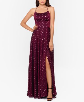 macys metallic dress