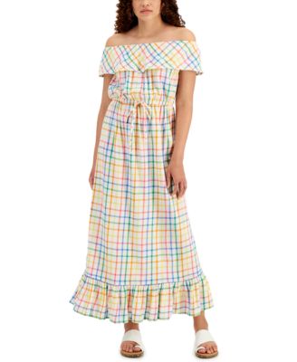 Style & Co Off-The-Shoulder Maxi Dress,