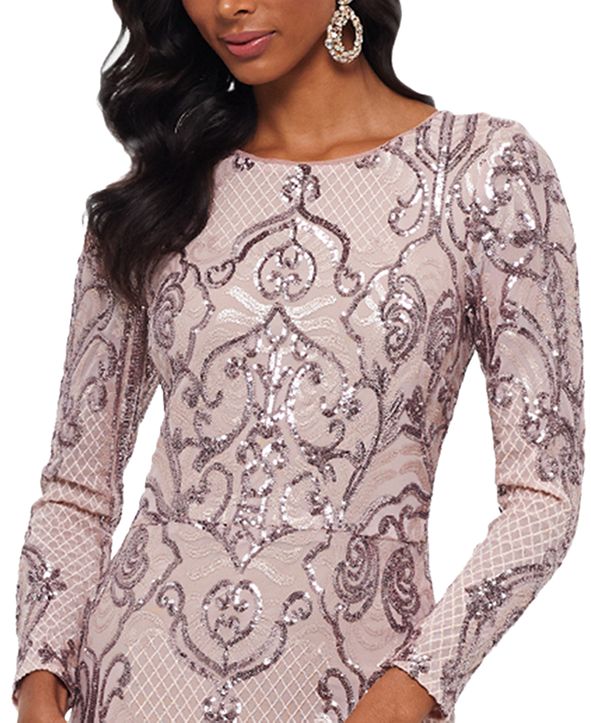 betsy and adam embroidered gown
