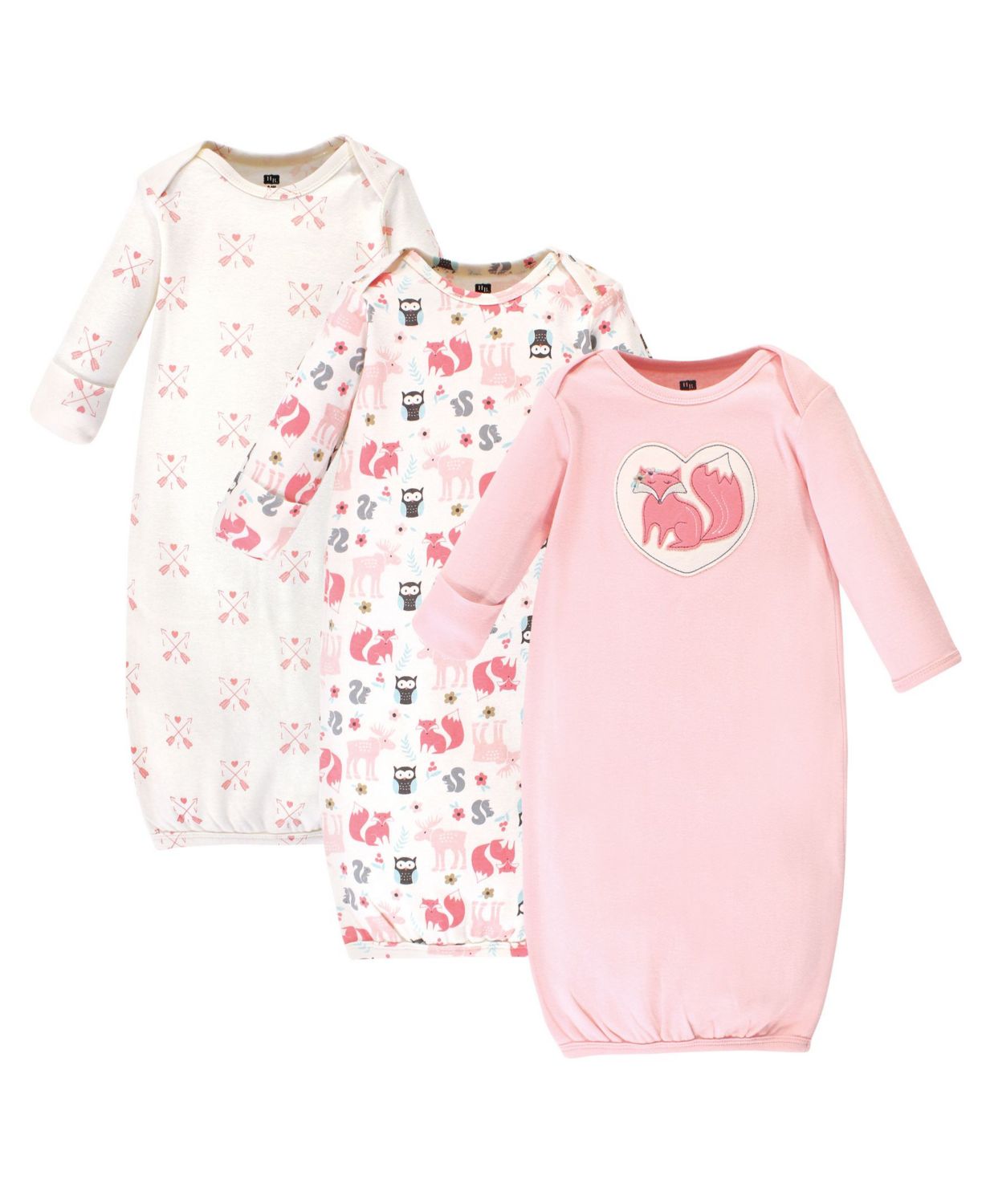 Hudson Baby Baby Girls Cotton Gowns, 3 Pack & Reviews - Pajamas - Kids - Macy's