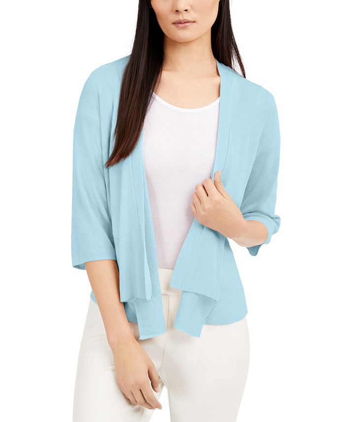 draped open front cardigan