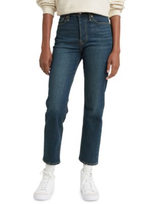 Wedgie Straight-Leg Cropped Jeans 