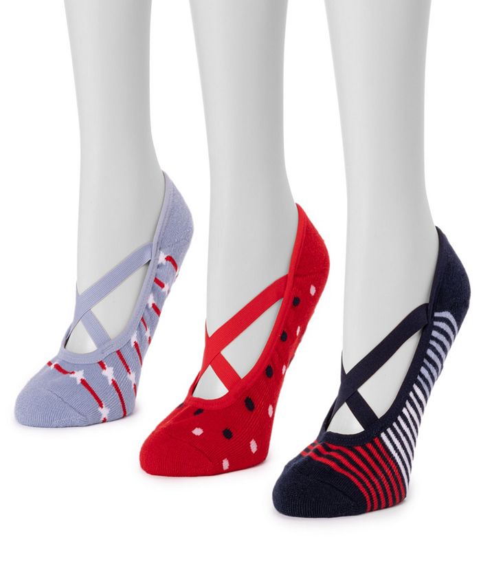 Muk Luks Women's 6 Pair Pack Strappy Ballerina Sock & Reviews Women