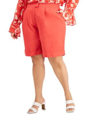 Купить Alfani Plus Size Bermuda Shorts 