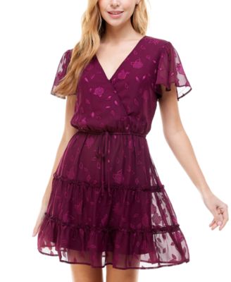 macys flutter sleeve dress