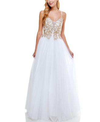 macys white gowns