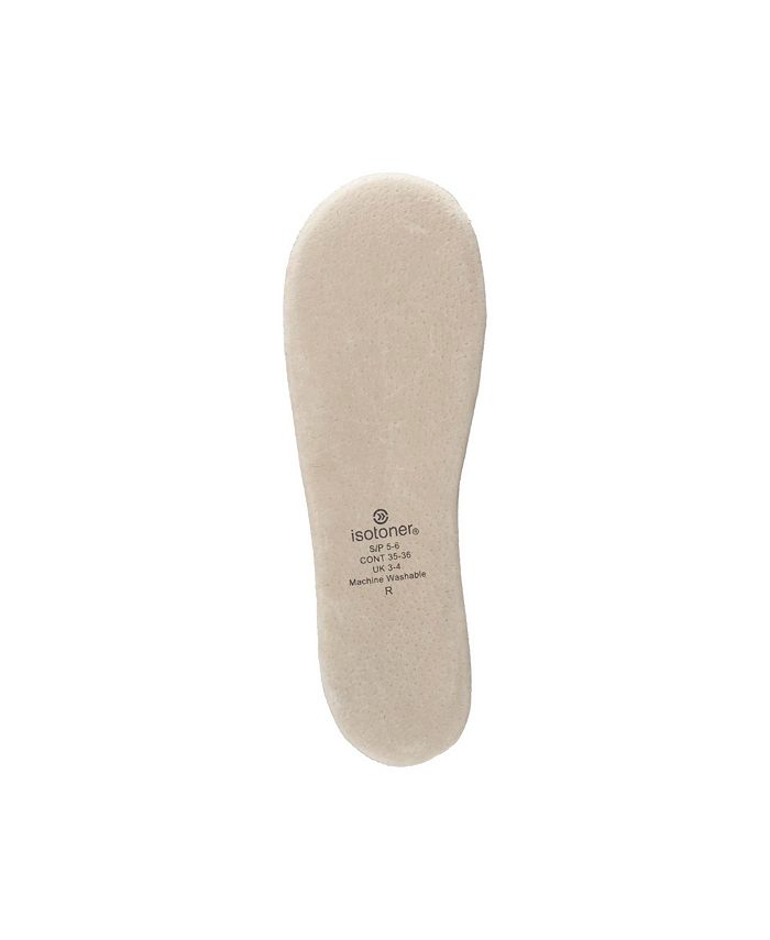 isotoner signature satin ballerina slippers
