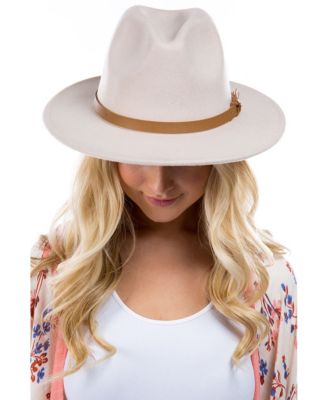 Женская шляпа из смеси шерсти и фетра Marcus Adler с завязками на ленте из искусственной кожи 9890₽