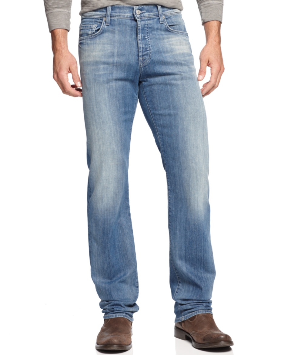 7 For All Mankind Standard Classic Straight Leg Jeans, Washed Out   Jeans   Men