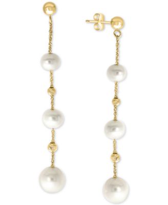 Серьги EFFY с жемчугом 5–8 мм, 14k, золотые