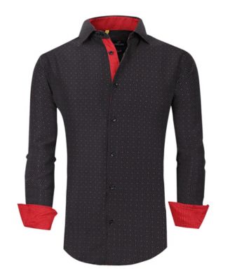 Мужская приталенная деловая рубашка Azaro Uomo в морском стиле на пуговицах