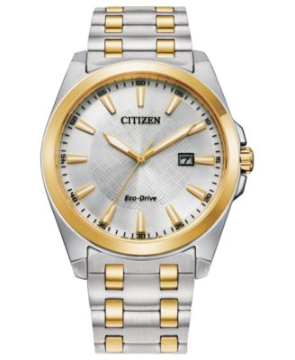 Мужские часы-браслет Citizen Eco-Drive Corso с двухцветным браслетом из нержавеющей стали, 41 мм