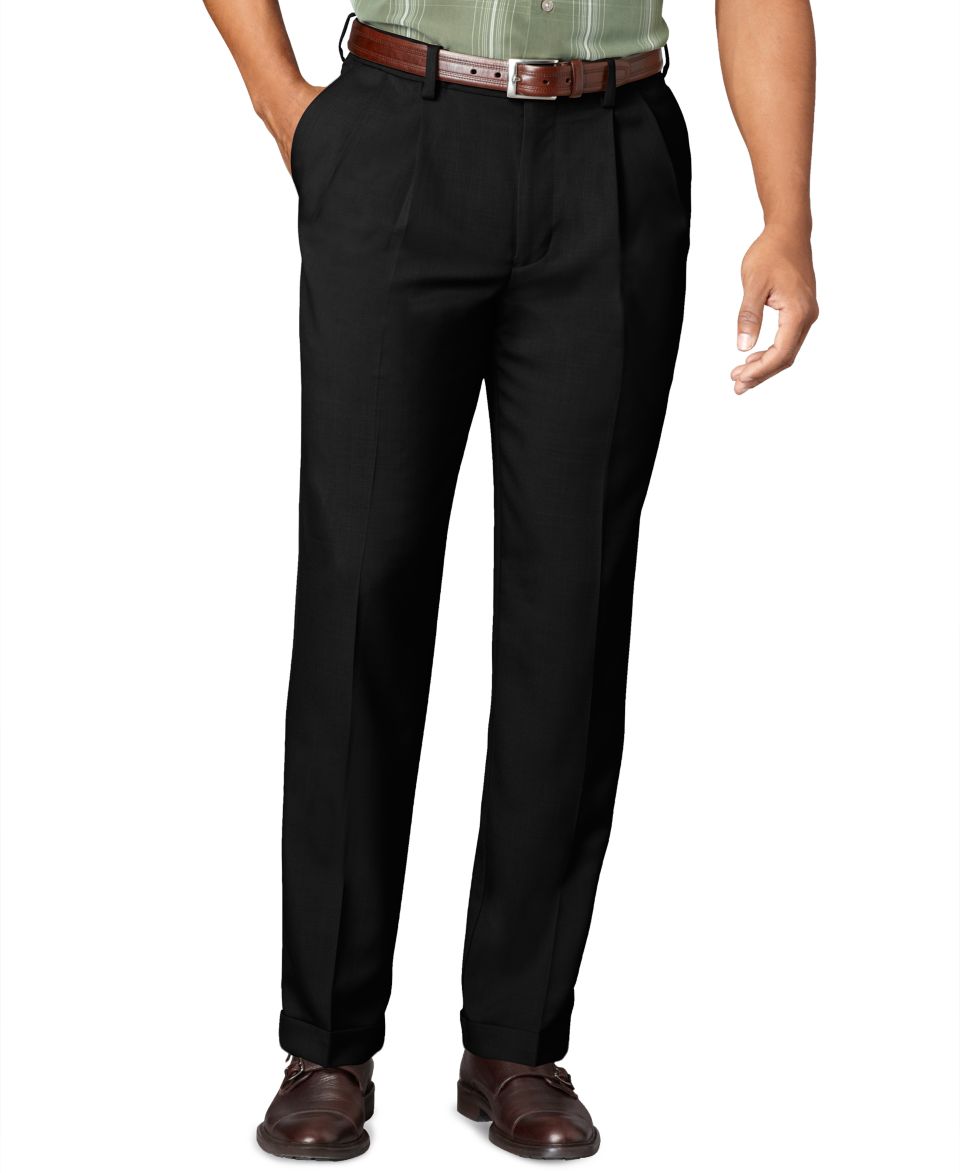 Haggar Big and Tall Dress Pants, Cool 18 Pleated Microfiber