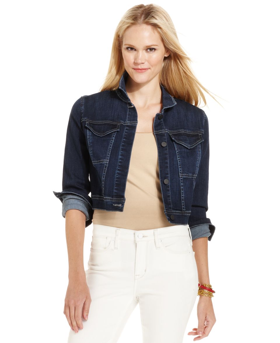 Calvin Klein Jeans Cropped Denim Trucker Jacket, Tokyo Blue