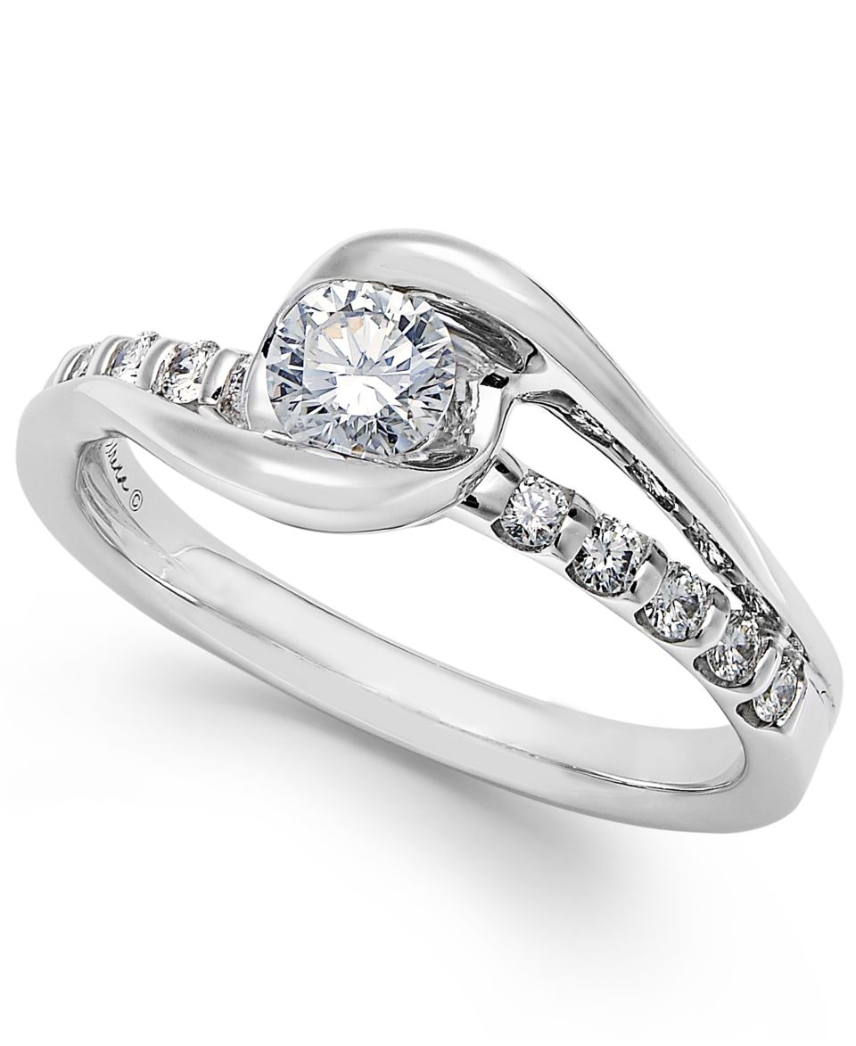 Sirena Diamond Ring, 14k White Gold Diamond Bridal Ring (1/5 ct. t.w.)   Rings   Jewelry & Watches