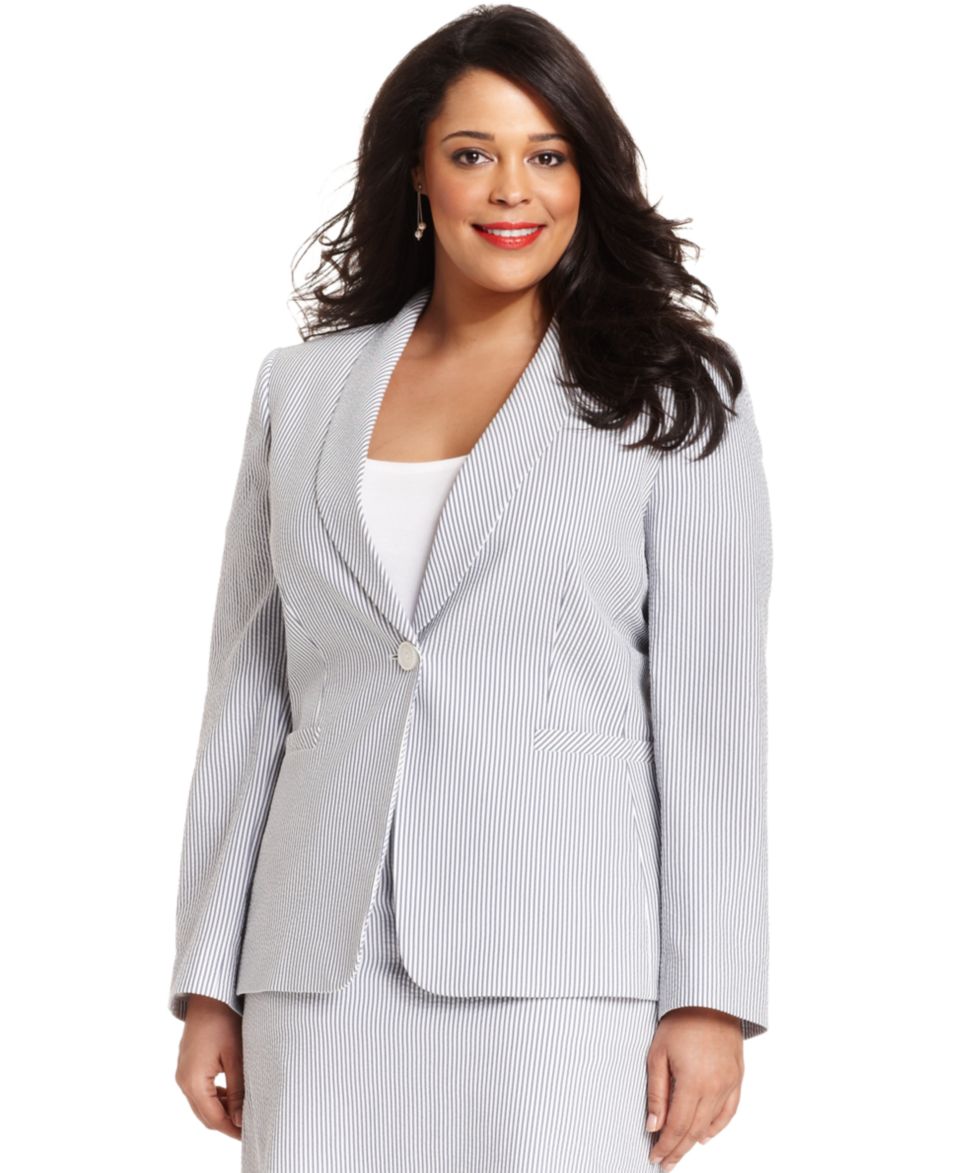 Tahari by ASL Plus Size Seersucker Pencil Skirt   Suits & Suit Separates   Women