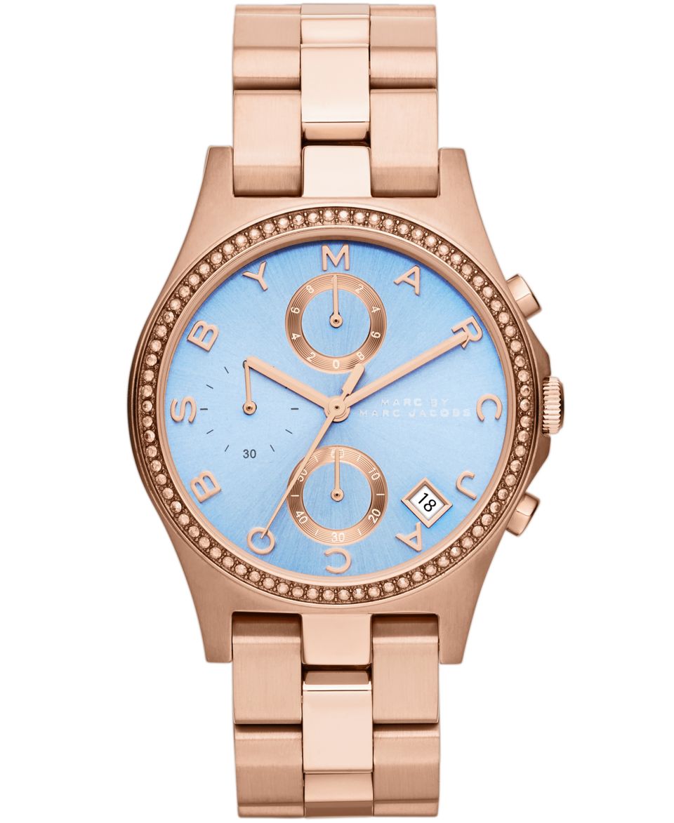 Marc by Marc Jacobs Womens Chronograph Henry Rose Gold Tone Stainless