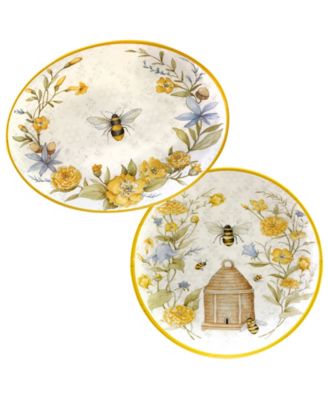 Сертифицированный международный набор меламиновых тарелок для сладостей Bee, 2 шт.