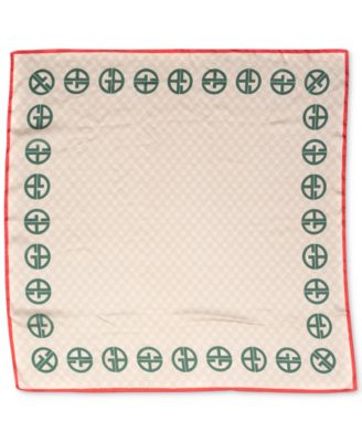 Квадратный шарф с фирменным женским логотипом Giani Bernini