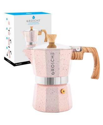 Кофеварка эспрессо Moka Pot на каменной плите GROSCHE MILANO, 3 чашки, 5 унций