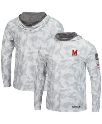 Мужская толстовка с капюшоном Colosseum Arctic Camo Maryland Terrapins в стиле милитари с капюшоном и длинными рукавами