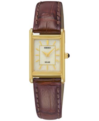 seiko women's watches leather strap