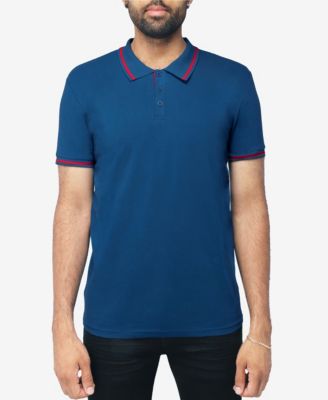 Мужская базовая рубашка поло X-Ray с коротким рукавом в рубчик