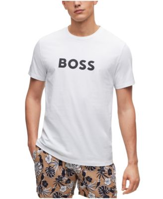 Мужская футболка BOSS by Hugo Boss из хлопка и джерси обычного кроя от BOSS by Hugo Boss