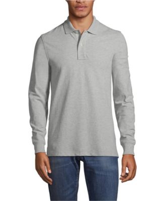 Мужское комфортное поло из сетки с длинным рукавом Lands End Mens Comfort 6190₽